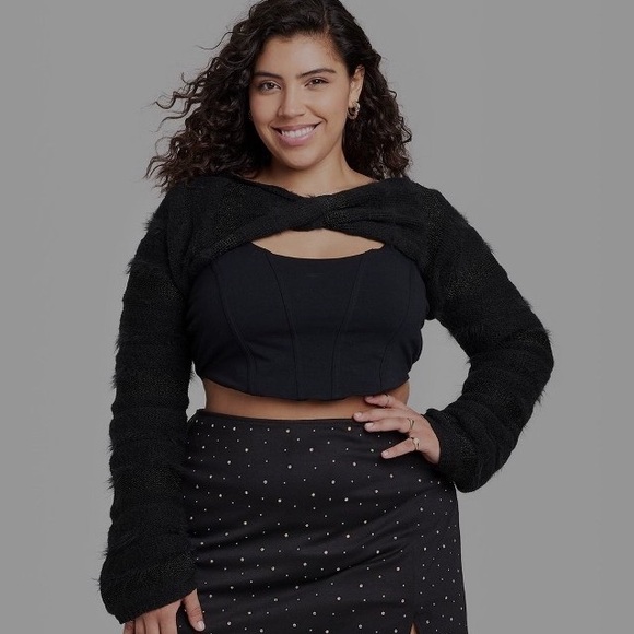 NWT Women's Long Sleeve Party Shrug Sweater Wild Fable - Picture 7 of 7